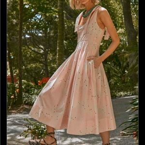 Hunter Bell Braden dress abstract coral